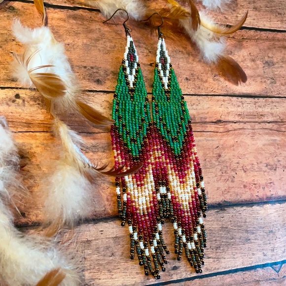 Western beaded Earring No238 - Picture 5 of 6